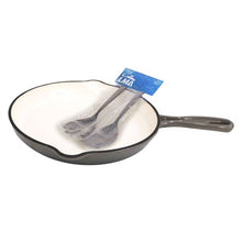 Load image into Gallery viewer, Delicate 7 Piece Cast Iron Dutch Oven Pot Pan &amp; LMA Utensils Set - Charcoal
