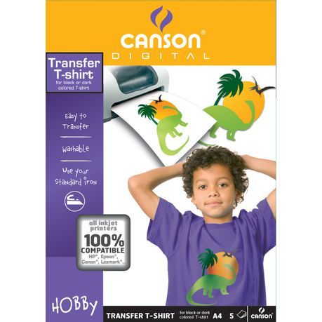 Canson Black T-shirt transfer A4 Buy Online in Zimbabwe thedailysale.shop