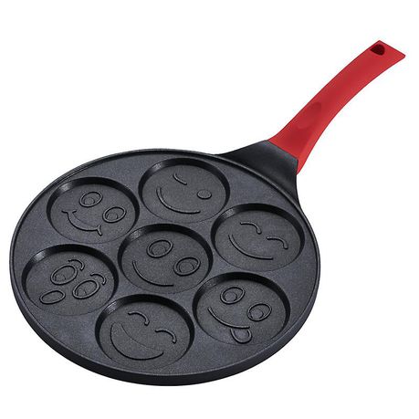 Smiley Face Frying Pan - 7 Holes Buy Online in Zimbabwe thedailysale.shop