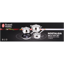 Load image into Gallery viewer, Russell Hobbs Nostalgia 7 Piece Stainless Steel Belly Pot Set
