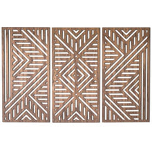 Load image into Gallery viewer, db Creative - Large Geo Wood Wall art décor set of 3 panels
