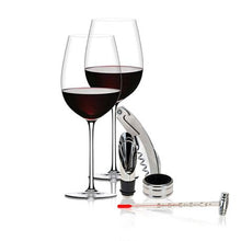 Load image into Gallery viewer, Eco 2 x 690ml Red Wine Glasses with 4 x Stainless Steel Wine Tools
