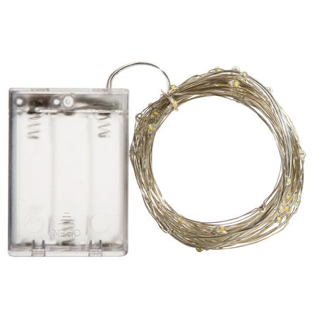 LED Wire Lights - 5m Sparkling - Warm white - Silver wire Buy Online in Zimbabwe thedailysale.shop