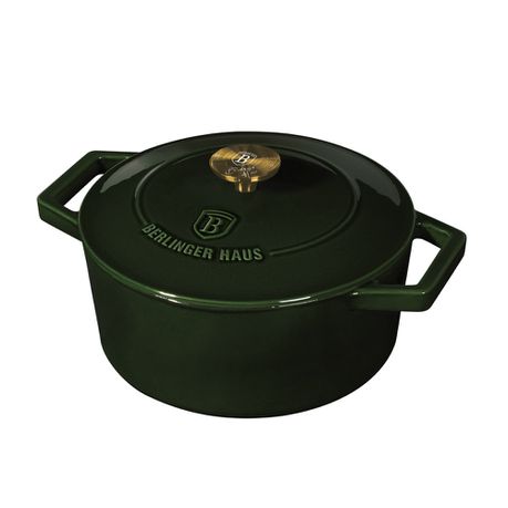 Berlinger Haus 24cm Enamel Coating Oven Safe Mini Pot with Lid - Emerald Buy Online in Zimbabwe thedailysale.shop
