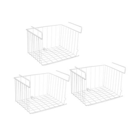 3 Pack Stackable Hanging Wire Baskets - White Buy Online in Zimbabwe thedailysale.shop