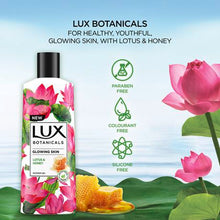 Load image into Gallery viewer, Lux Botanicals Glowing Skin Body Wash Lotus &amp; Honey 400ml

