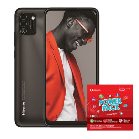 Hisense Infinity E50 Lite 32GB Dual Sim - Charcoal + Vodacom Power Pack Buy Online in Zimbabwe thedailysale.shop
