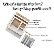 Load image into Gallery viewer, DIY Baby Handprint &amp; Footprint with Wooden Photo Frame and Mould Kit - Wood
