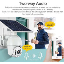 Load image into Gallery viewer, 1080P HD Zoom PTZ Solar Powered CCTV Security Camera PIR Human Detection
