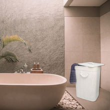 Load image into Gallery viewer, Creative Deco 75Lt Bamboo Laundry Basket - Alabaster White
