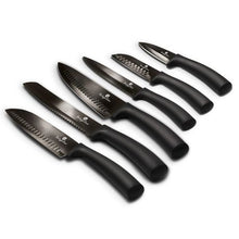 Load image into Gallery viewer, Berlinger Haus 6-Piece Non-Stick Stainless Steel Knife Set - Black
