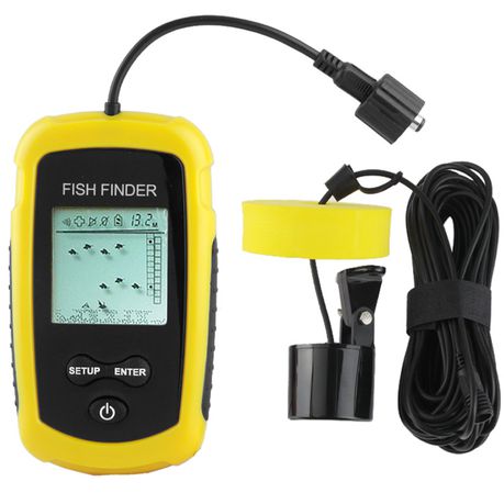 Wired Sonar Transducer & LCD Fish Finder Display - Yellow Buy Online in Zimbabwe thedailysale.shop