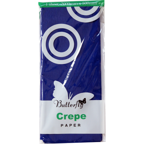 Butterfly Crepe Paper - 12 Sheets (2m X 500mm Each) Dark Blue Buy Online in Zimbabwe thedailysale.shop