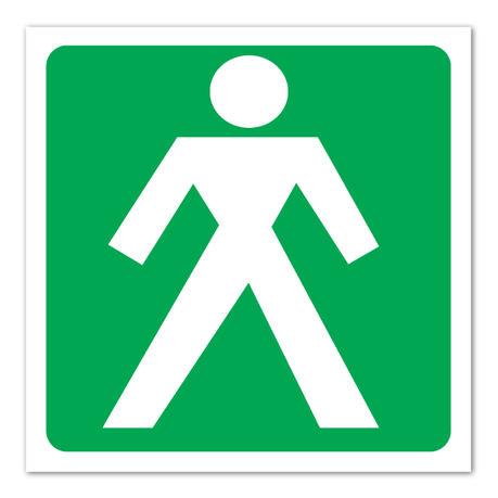 Information Sign - Gentleman 150x150mm - White ABS Buy Online in Zimbabwe thedailysale.shop