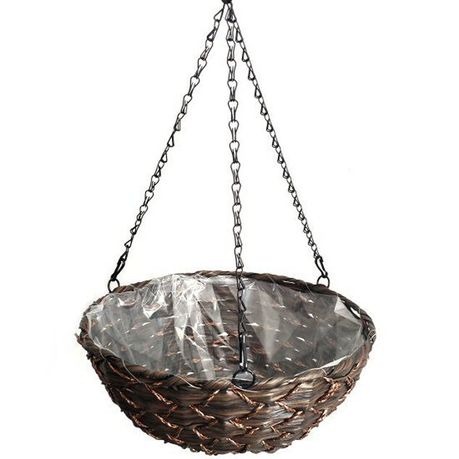 PH Garden - Large Round Plastic Lined Hanging Basket Dark Brown Buy Online in Zimbabwe thedailysale.shop
