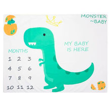 Load image into Gallery viewer, Milestone Baby Blanket - Dinosaur
