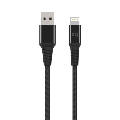 XQISIT Extra Strong Braided Lightning to USB-A 200cm - Black Buy Online in Zimbabwe thedailysale.shop