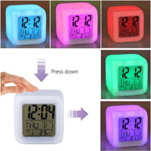 Load image into Gallery viewer, 7 Color Change LED Digital Alarm Clock With Date Alarm With Thermometer
