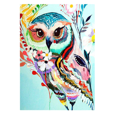 Paint by Numbers Nordic Scandinavian Owl Art Craft Kit Wall Gift Decoration