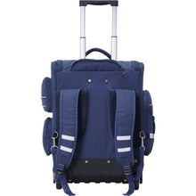 Load image into Gallery viewer, School Mate® Hard Base Ripstop Polyester XL Trolley Back Pack NAVY S-2981
