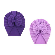 Load image into Gallery viewer, Baby Girl Turban - Purple &amp; Lilac
