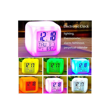 Load image into Gallery viewer, Digital Alarm Clock With LED Color Change

