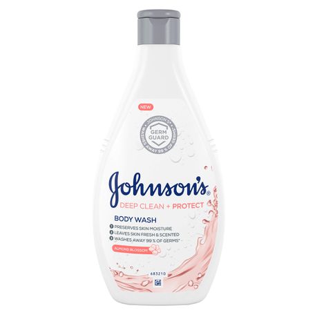 Johnson's Body Wash, Deep Clean & Protect, Almond Blossom 400ml x 6 Buy Online in Zimbabwe thedailysale.shop