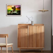 Load image into Gallery viewer, Diamond Painting DIY Kit,Full Drill, 40x30cm- Baby Elephant and Mother
