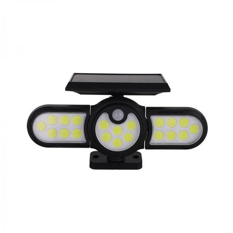 140 COB Solar Three-Head Induction Motion Sensor Street/Garden Light Buy Online in Zimbabwe thedailysale.shop