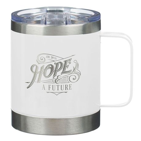 Hope And A Future Jeremiah 29-11, White - Stainless Steel Camp Style Mug Buy Online in Zimbabwe thedailysale.shop