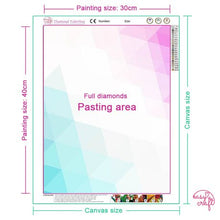 Load image into Gallery viewer, Diamond Painting DIY Kit,Full Drill, 40x30cm- Faith: Hope and Love
