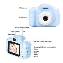 Load image into Gallery viewer, 1080P Kids Camera with Microphone and 2 Screen - Blue
