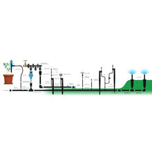 Load image into Gallery viewer, Microjet - Green Base/Blue Cap 180 degree - Long Range - 10 Pack
