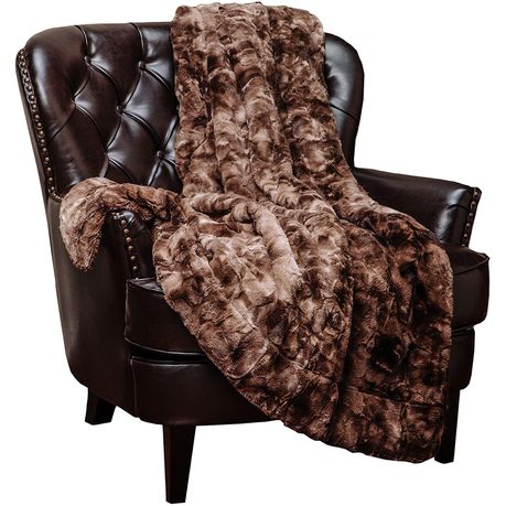 Wonder Trend Faux Fur Luxury Mink Thermal Heat Blanket Throw Chocolate Buy Online in Zimbabwe thedailysale.shop