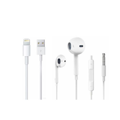 KT&SA Lightning Premium Quality Cable with iPhone Earphone Buy Online in Zimbabwe thedailysale.shop