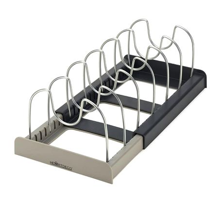 Heartdeco Adjustable Organizer Rack For Pans & Pot Lids Buy Online in Zimbabwe thedailysale.shop