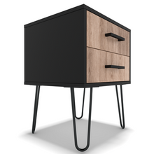 Load image into Gallery viewer, BAM! Two Drawer Industrial Bedside/Nightstand
