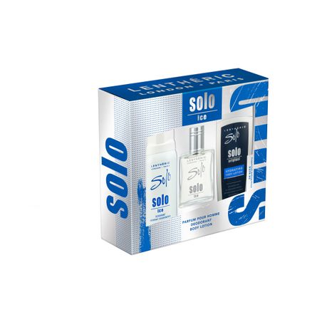 Lentheric Solo Ice Parfum Pour Homme, Body Lotion, Deodorant Spray