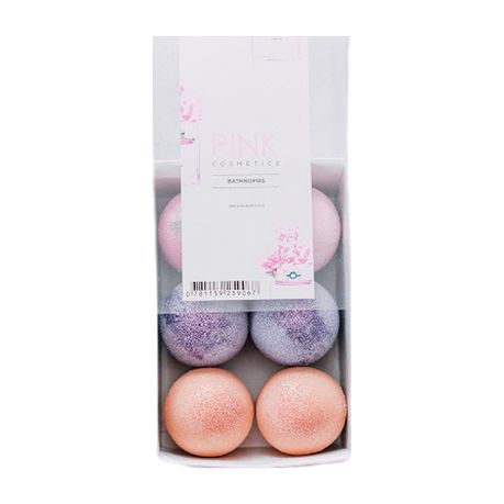Pink Cosmetics- Designer Fragrance Bathbombs (6)with Coco butter Buy Online in Zimbabwe thedailysale.shop
