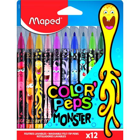 Maped Monster Felt Tips 12's Buy Online in Zimbabwe thedailysale.shop