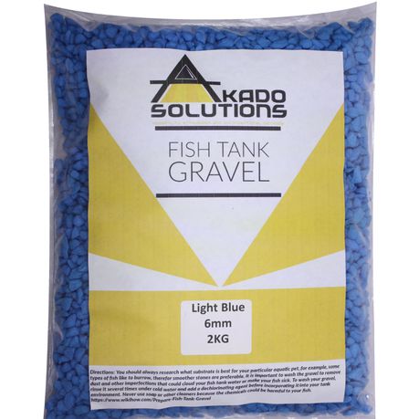 Akado Light Blue Gravel for Aquarium 2Kg - 6mm Buy Online in Zimbabwe thedailysale.shop