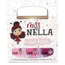 Load image into Gallery viewer, Miss Nella Sweet Little Pack - 3 Peel Off, Water Base for Kids Nail Polish
