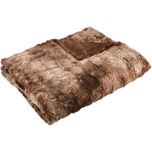 Load image into Gallery viewer, Wonder Trend Faux Fur Luxury Mink Thermal Heat Blanket Throw  Dark Brown
