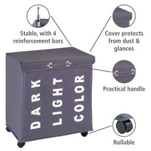 Load image into Gallery viewer, Wenko - Trivo - 3 Compartment Laundry Bin - Grey 116L
