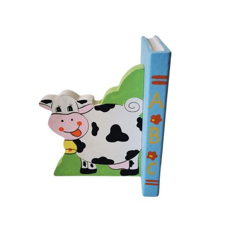 Book Ends Set of 2 - Wooden Cow 15cm Buy Online in Zimbabwe thedailysale.shop
