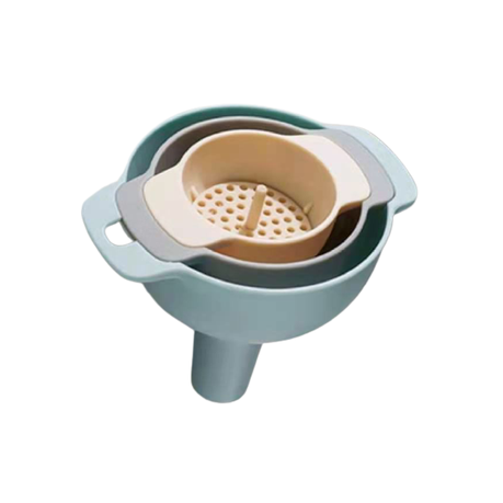 4 Pcs Kitchen Funnels With Removable Strainer Set