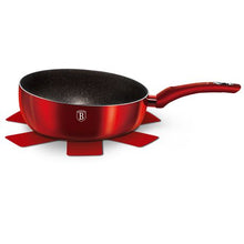 Load image into Gallery viewer, Berlinger Haus 26cm Marble Coating Flip Frypan - Burgundy Metallic Line
