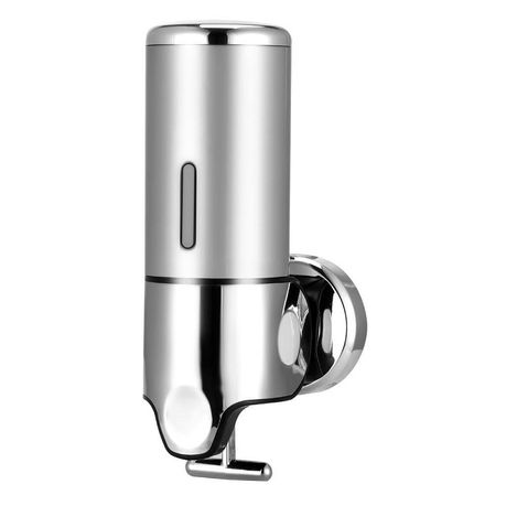 Stainless Steel Single Wall Mount Soap Dispenser - 500ml Silver