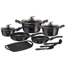 Load image into Gallery viewer, Berlinger Haus 14 Piece Non-Stick Marble Coating Cookware Set - Carbon Pro
