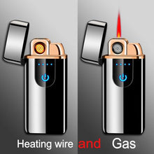 Load image into Gallery viewer, High-quality Windproof Both Gas and Electric USB Lighter in Gift Box
